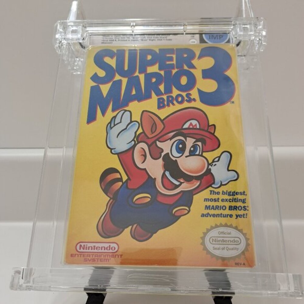 CIB Nintendo NES Super Mario Bros. 3 Graded WATA 7.5 Cracked Case